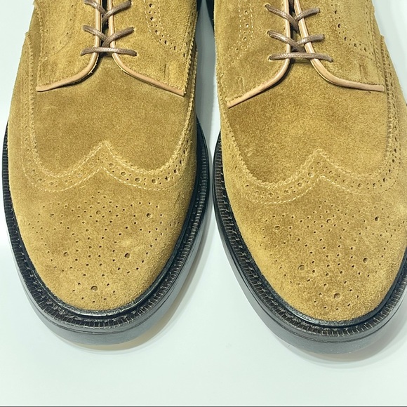 Polo Ralph Lauren Mens Asher Wingtip Oxford Suede Leather Dress Shoes - Picture 3 of 11